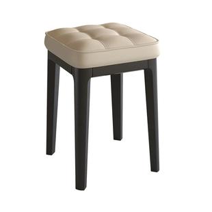 三梦家用餐桌凳子塑料椅子餐凳可叠放软包方凳轻奢高级加厚餐厅用