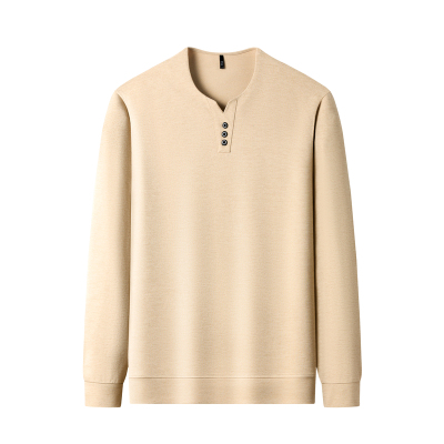 罗蒙男士长袖t恤商务休闲上衣男