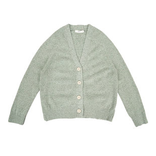 HONRN/红人时尚宽松v领毛衣针织衫开衫外套上衣女春秋款HI11OM536