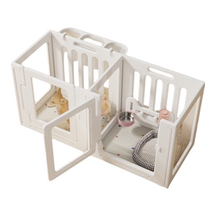 透明狗围栏室内全景亚克力拼接隔离栅栏可视宠物狗笼子家用小型犬