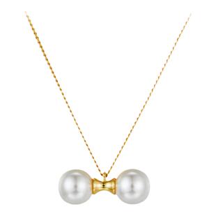 MITHAOL连珠项链女贝珠珍珠吊坠轻奢小众锁骨链原创设计生日礼物