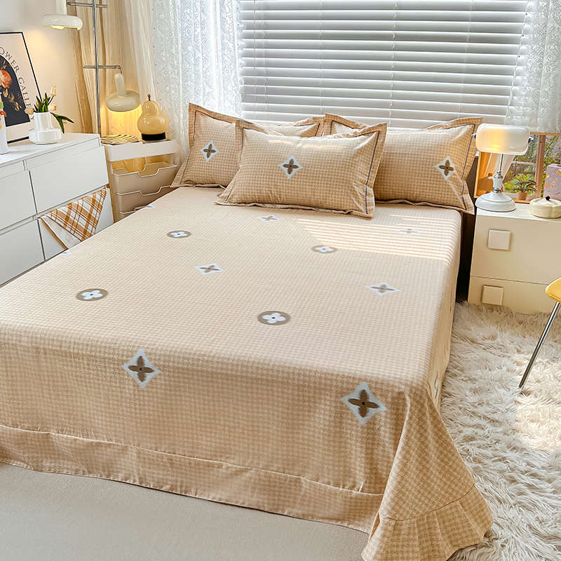 全棉加厚磨毛床单单件纯棉被单秋冬季加厚保暖单双人单子1.5/1.8