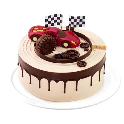 元祖驰骋人生鲜奶油小汽车生日跑车蛋糕儿童动物奶油全国同城