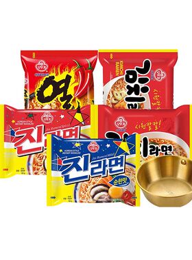 韩国进口不倒翁韩剧拉面混合袋装