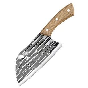 龙泉家用菜刀厨房切片刀手工锻打斩切两用刀切肉刀高硬度锋利刀具