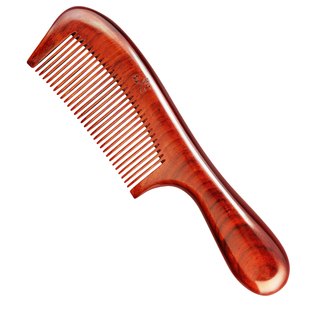 虞美人生日礼物梳子天然犀角紫檀刻字木梳情人节送女友老婆