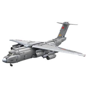 运20飞机积木运输机主战坦克小颗粒高难度拼装玩具东风41歼20模型