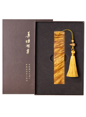 善琏湖笔中国风古典金丝楠木书签