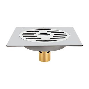 40管水封防臭地漏304老地漏改造铜芯圆形方形50管卫生间浴室防堵9