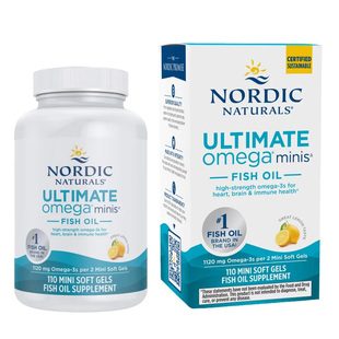 美国直邮 Nordic挪威小鱼成人Omega3深海rTG迷你鱼油EPA胶囊110粒