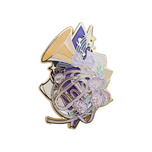 【月色星象】原创JK/DK小物金属仿珐琅徽章胸针【乐器-圆号】现货