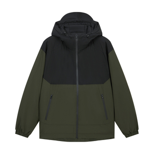 班尼路连帽撞色羽绒外套男士拼色羽绒服秋冬款时尚情侣装DX