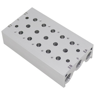 SMC型SY5120电磁阀汇流板底座SS5Y5/SS5Y3/SS5Y7-20-02/03/04阀板