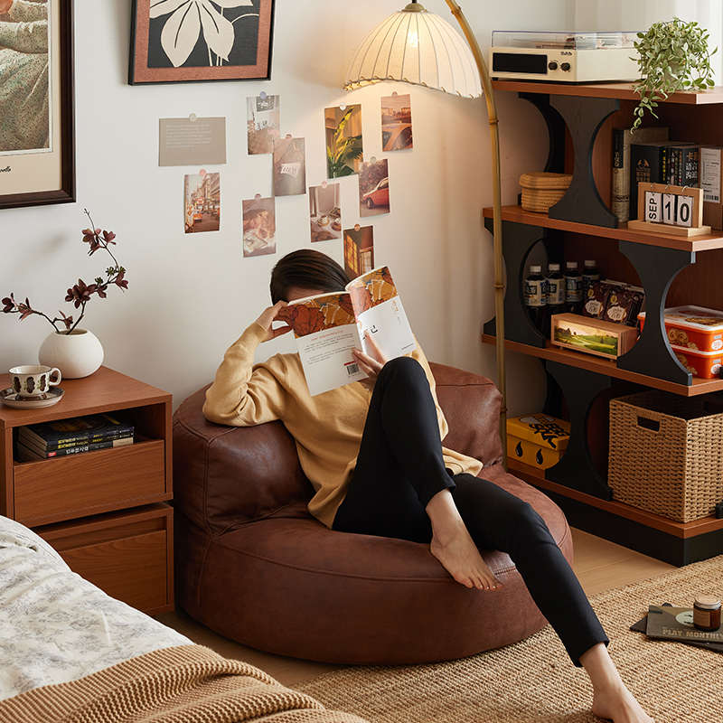 小四懒人沙发单人躺椅榻榻米客厅复古阳台人类狗窝休闲椅小沙发椅