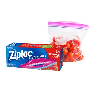 Ziploc密保诺进口双链密实袋食品密封袋家用保鲜袋冰箱收纳袋中号