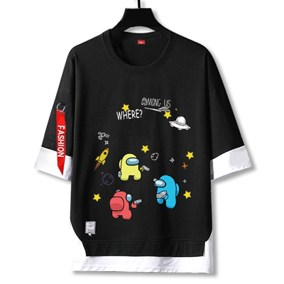 太空狼人杀游戏假两件五分袖