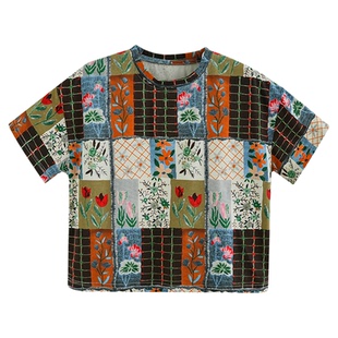 砚台家女童森系短袖T恤2026夏季新款儿童碎花薄款上衣中小童夏装