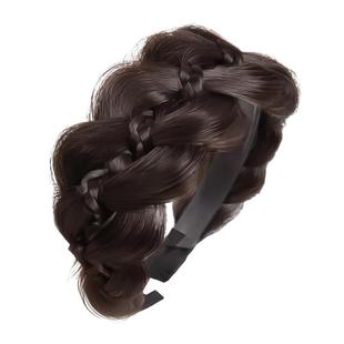 遮白发的头饰新款发箍饰品高颅顶假发宽边鱼骨麻花辫发夹发卡防掉