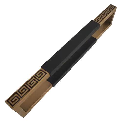 新中式现代实木大门拉手简约玻璃门推拉门不锈钢把手定制刻字