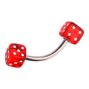 Shinma 1.2MM骰子糖果色亚克力方块眉钉眉环亚比辣妹穿刺饰品