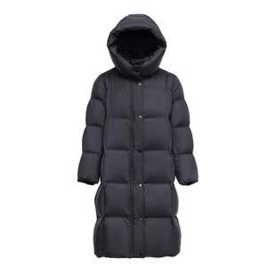 【法奢白金】0感泡芙LILY长款加厚鹅绒服女2025冬季新款连帽羽绒