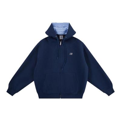 FDR官方店R字撞色格纹卫衣外套