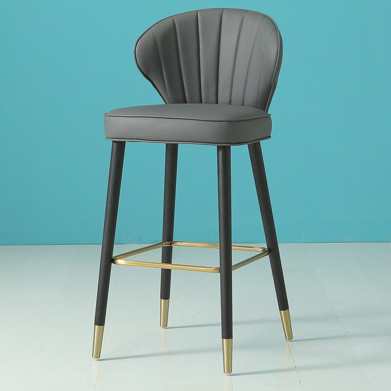 轻奢吧台椅美式休闲高脚凳子北欧酒吧椅现代简约家用靠背椅高脚椅