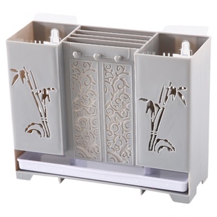 多功能家用壁挂式筷子收纳盒刀架筷子笼厨房勺子筷子盒沥水筷子筒