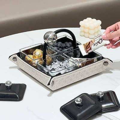 轻奢干果盘客厅家用茶几过年零食糖果收纳盒高端精致高颜值水果盘