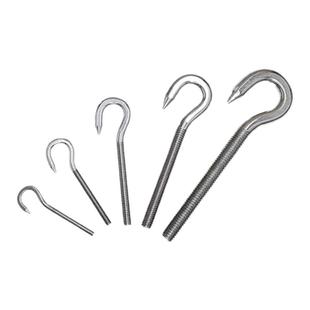 304不锈钢挂钩螺丝羊眼螺栓吊环灯钩羊眼圈丝钩形栓吊钩拉勾大全