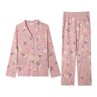 秋鹿【断码清仓福利】正品春秋季睡衣加厚男女春款长袖长裤家居服