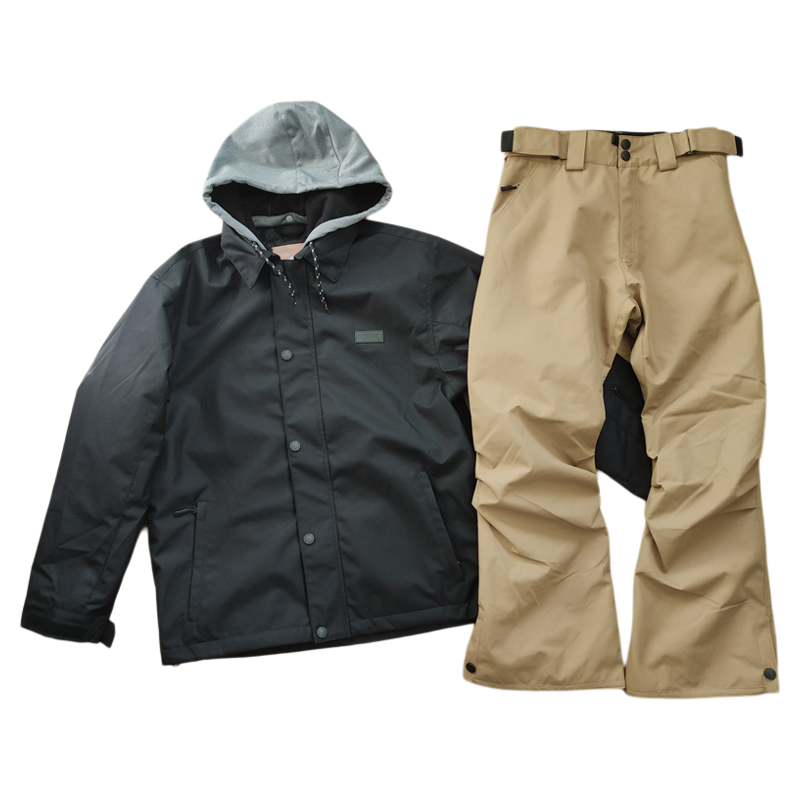 日本品牌3L面料滑雪服套装女