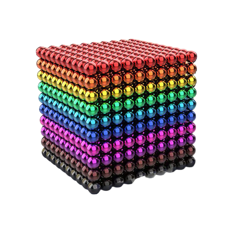 巴克球1000颗正版大号磁力球彩色吸铁石趣味积木魔力组合拼搭玩具