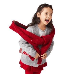 Mitti女童秋冬新款毛织开衫局部动物盘带绣工艺童装外套儿童毛衣
