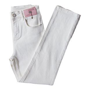 原创白色直筒牛仔裤女2026春季新款高腰窄版小个子九分烟管裤