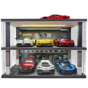 超级跑车模型汽车停车场套装仿真合金男孩玩具车手办收藏摆件礼物