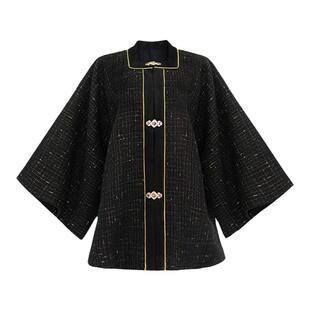 拟梦 逐月 明制方领半臂半袖秋冬汉服外套搭月生春江国风黑色白色