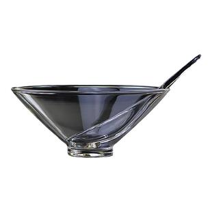 日式斗笠花朵大碗泡茶碗手工耐热玻璃茶海茶匙小号果盘碗茶道配件