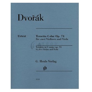 德沃夏克C大调弦乐三重奏op74 双小提琴和中提琴分谱 德国亨乐原版乐谱 Dvorak Terzetto C major 2 violions vilola HN1235