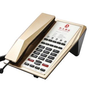 斐创酒店宾馆客房电话机亚克力面板可印刷LOGO一键拨打前台座机