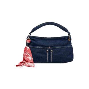 单肩斜挎包女手提包2026新款小拎包设计感腋下包女包布包牛仔包包