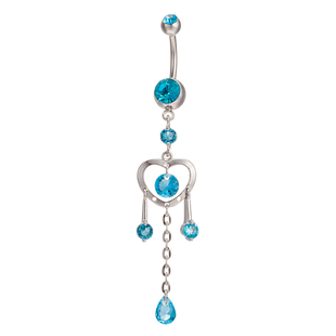 2020新款肚脐环长款心形肚脐扣水滴热卖韩版肚脐钉Navel Piercing