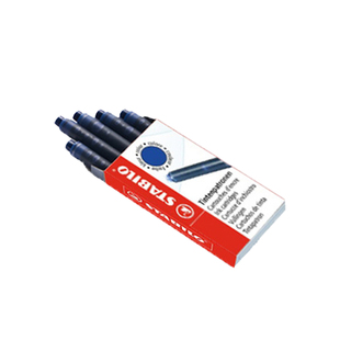 思笔乐stabilo德国进口非碳素墨水墨囊钢笔专用墨胆蓝色可擦蓝黑色2.6口径小学生三年级可替换欧标通用墨囊