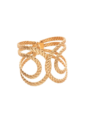 金属不规则纹路手镯女