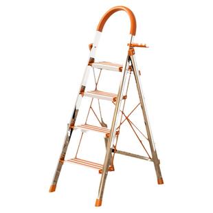 不锈钢梯子家用折叠梯室内加厚便携多功能楼梯人字梯爬梯安全合梯