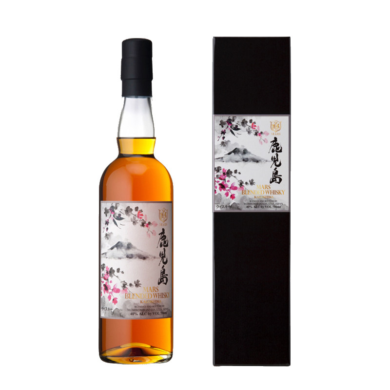 倾酌 鹿儿岛MARS调和威士忌本坊酒造日本进口樱花水墨风700ml