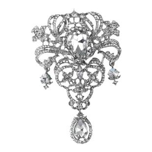 高档奢华水晶胸针男士西服外套胸花女气质优雅防走光固定别针饰品