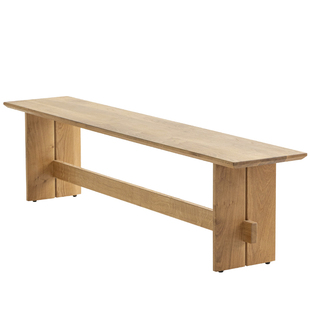 天外云 闲坐长凳 法国白橡木侘寂风实木换鞋凳原木床尾凳卧室茶凳