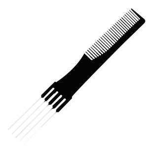 五齿尖尾梳子分发缝梳化妆师剪发理发五叉挑发梳打毛美发造型梳子