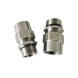 防爆格兰头304不锈钢防水电缆夹紧接头M20接管式防爆葛兰密封接头